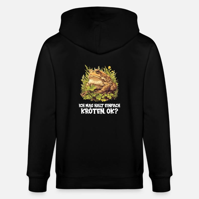 Toad Toads Toad - Stanley/Stella CULTIVATOR  Unisex Organic Hooded Jacket - black