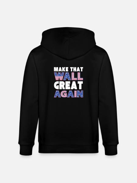 USA GREAT AGAIN - Stanley/Stella CULTIVATOR  Unisex Organic Hooded Jacket - black