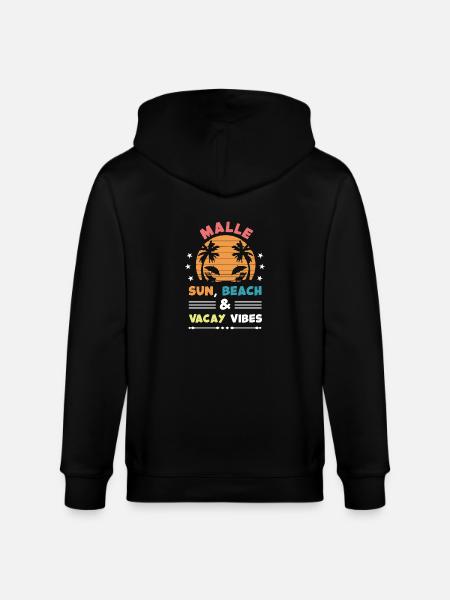 Malle Summer Vibes - Stanley/Stella CULTIVATOR Unisex Organic Hooded Jacket - black