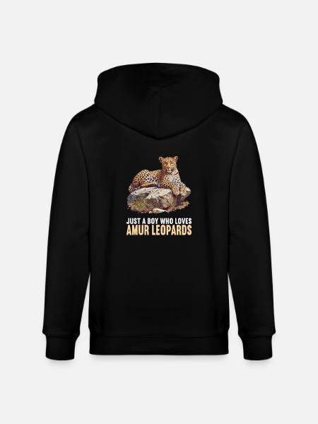 Amur Leopard Amurleoparden Amurleopard - Stanley/Stella CULTIVATOR  Unisex Organic Hooded Jacket - black