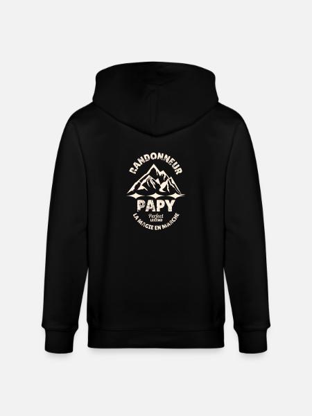 Papy randonneur - Veste à capuche bio CULTIVATOR Stanley/Stella Unisexe - noir