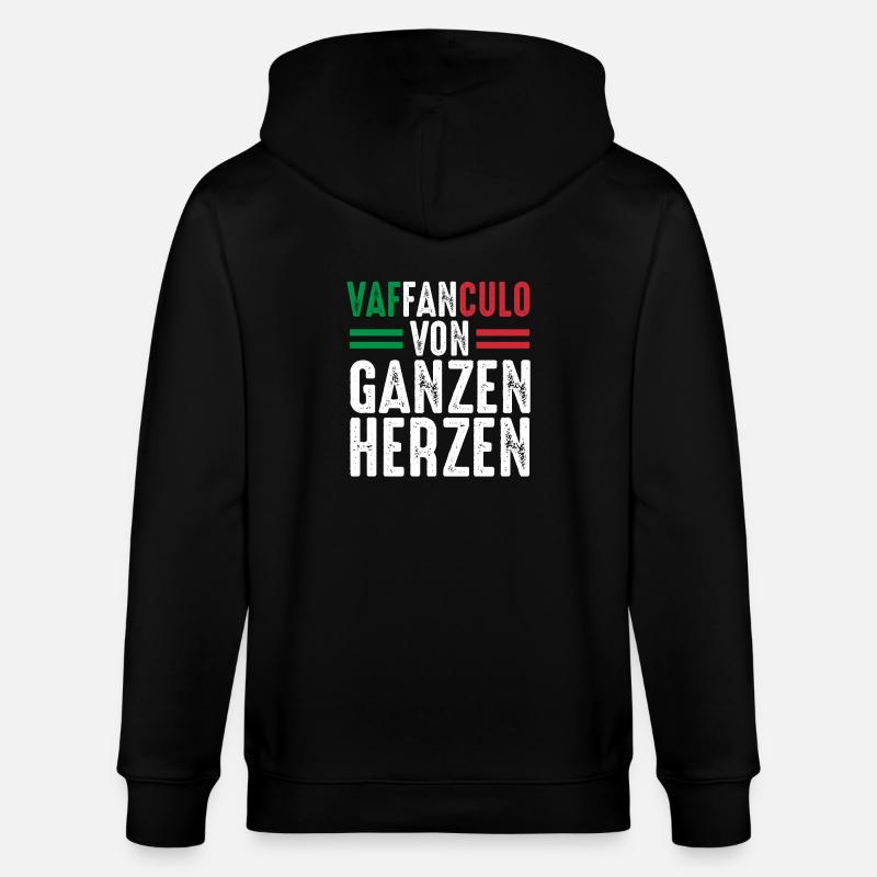 Italien Italiener Vaffanculo - Stanley/Stella Unisex Bio-Kapuzenjacke CULTIVATOR  - Schwarz