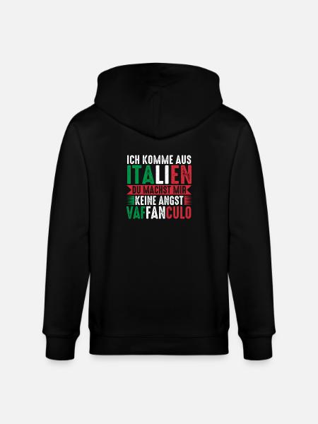 Italy Italian Vaffanculo - Stanley/Stella CULTIVATOR Unisex Organic Hooded Jacket - black