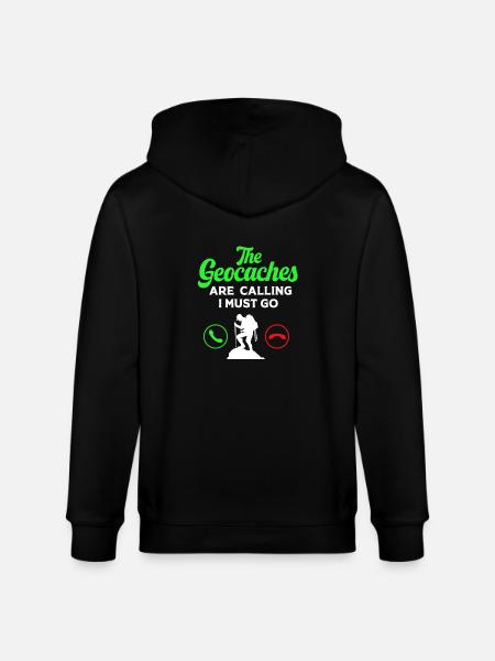 Geocaching Geocache Geocacher - Stanley/Stella CULTIVATOR Unisex Organic Hooded Jacket - black