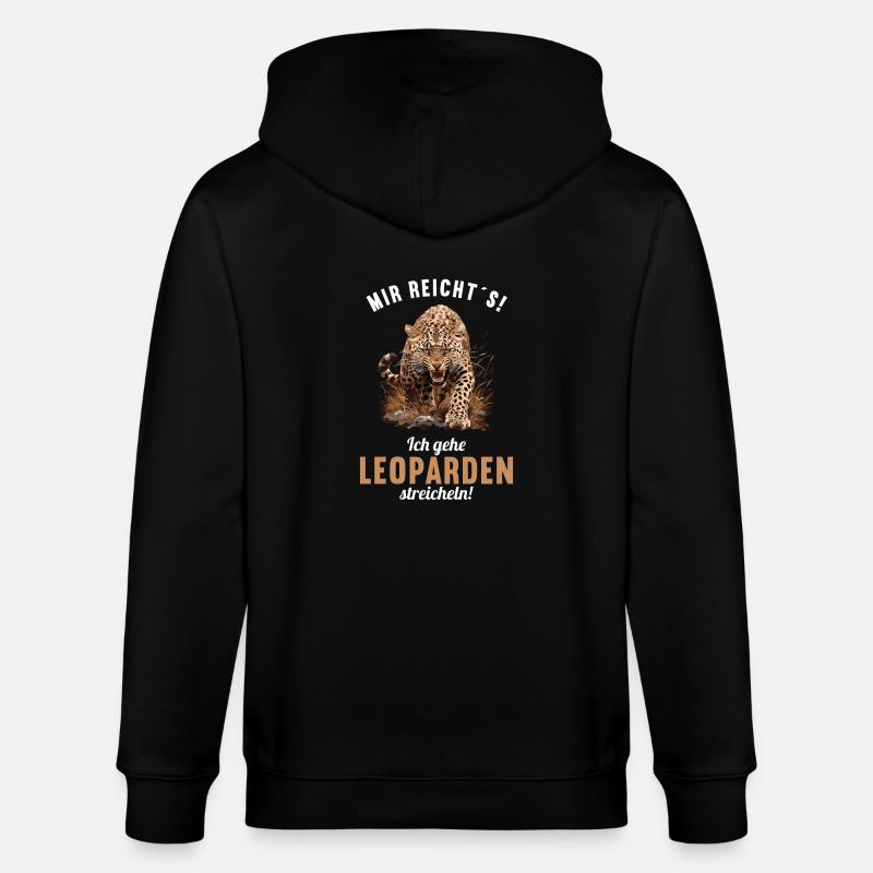 Léopard léopard - Veste à capuche bio CULTIVATOR Stanley/Stella Unisexe - noir