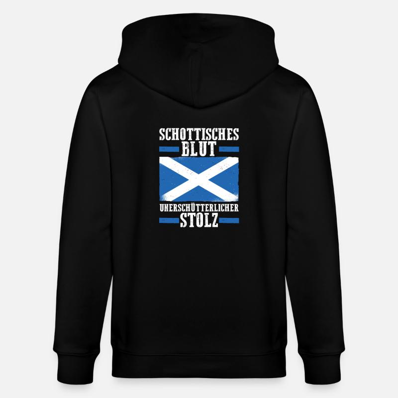Schotten Schottisch Schottland - Stanley/Stella Unisex Bio-Kapuzenjacke CULTIVATOR  - Schwarz