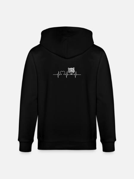 Snow Leopard Schneeleoparden Schneeleopard - Stanley/Stella CULTIVATOR  Unisex Organic Hooded Jacket - black