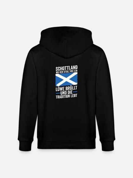Scots Scottish Scotland - Stanley/Stella CULTIVATOR Unisex Organic Hooded Jacket - black