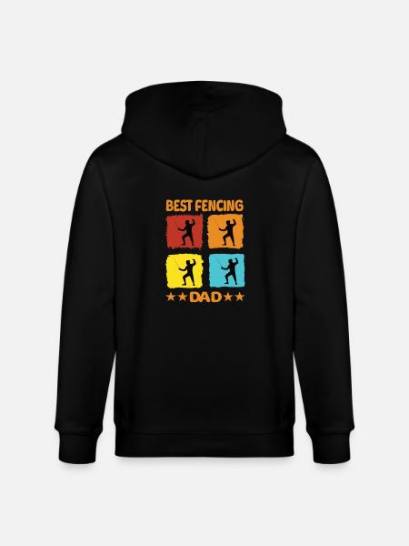 Best Fencing Dad - Stanley/Stella CULTIVATOR  Unisex Organic Hooded Jacket - black