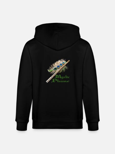 FLUTE FEATHER, MYSTIC PLUME - Stanley/Stella CULTIVATOR Unisex Organic Hooded Jacket - black