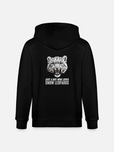 Snow Leopard Schneeleoparden Schneeleopard - Stanley/Stella CULTIVATOR Unisex Organic Hooded Jacket - black