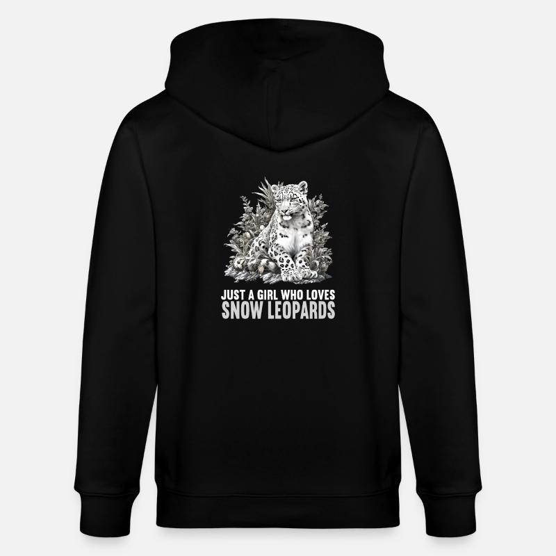 Léopard des neiges Schneeleoparden Schneeleopard - Veste à capuche bio CULTIVATOR Stanley/Stella Unisexe - noir