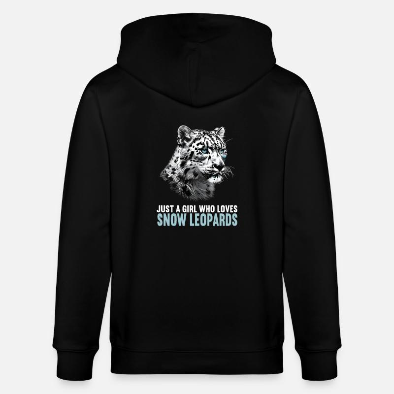 Léopard des neiges Schneeleoparden Schneeleopard - Veste à capuche bio CULTIVATOR Stanley/Stella Unisexe - noir