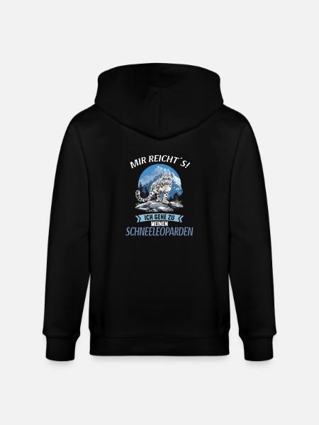 Snow Leopard Schneeleoparden Schneeleopard - Stanley/Stella CULTIVATOR  Unisex Organic Hooded Jacket - black
