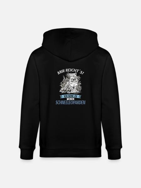 Snow Leopard Schneeleoparden Schneeleopard - Stanley/Stella CULTIVATOR  Unisex Organic Hooded Jacket - black