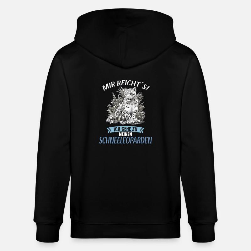 Léopard des neiges Schneeleoparden Schneeleopard - Veste à capuche bio CULTIVATOR Stanley/Stella Unisexe - noir