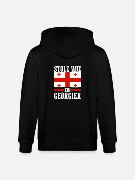 Georgian Georgia - Stanley/Stella CULTIVATOR  Unisex Organic Hooded Jacket - black