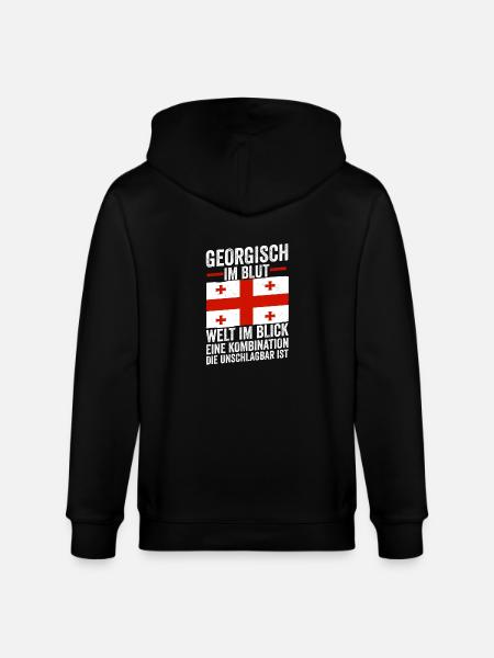 Georgian Georgia - Stanley/Stella CULTIVATOR Unisex Organic Hooded Jacket - black