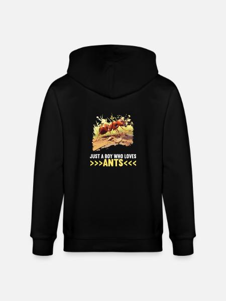 Ant ants ant - Stanley/Stella CULTIVATOR  Unisex Organic Hooded Jacket - black