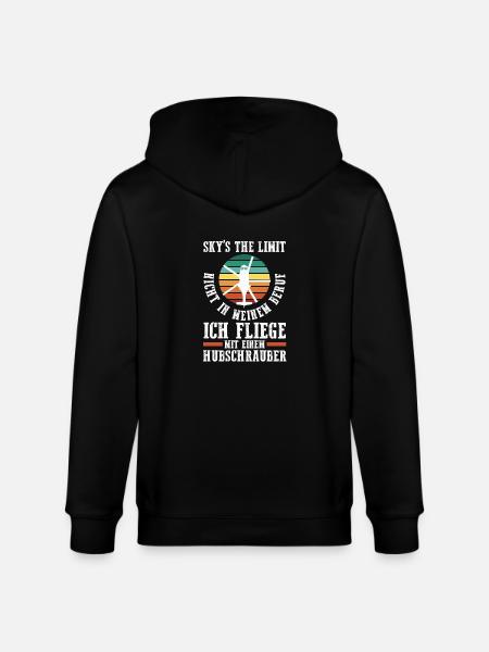 Pilot Helicopter Helicopter - Stanley/Stella CULTIVATOR Unisex Organic Hooded Jacket - black