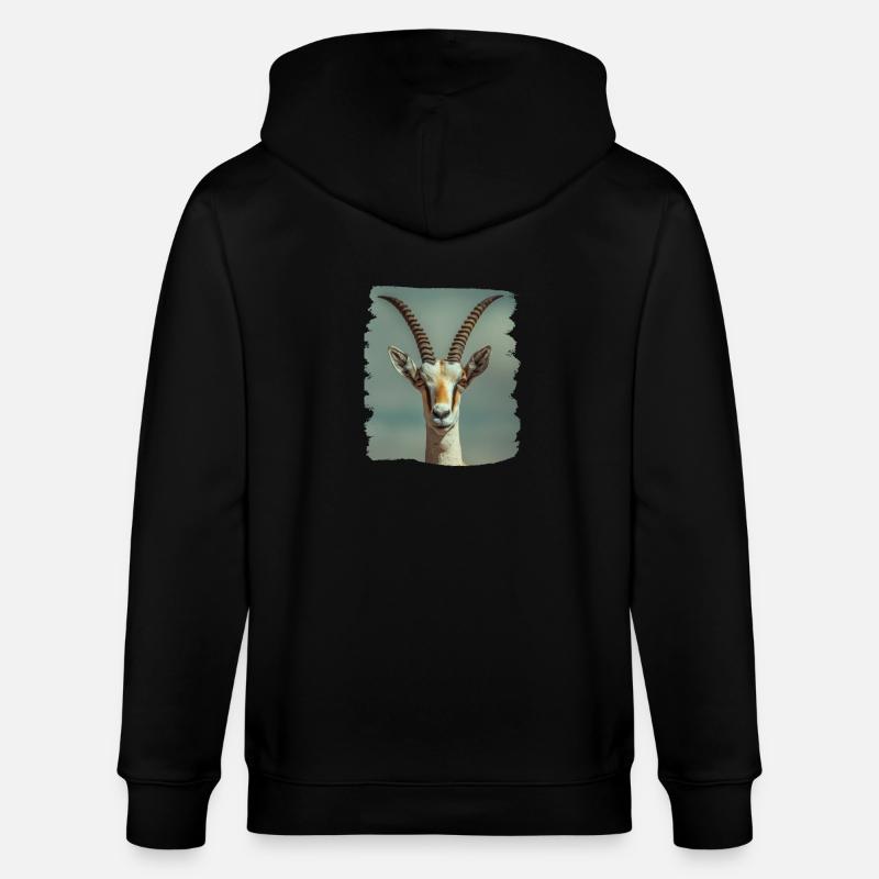 Antelope Antilopen Antilope - Stanley/Stella Unisex Bio-Kapuzenjacke CULTIVATOR  - Schwarz