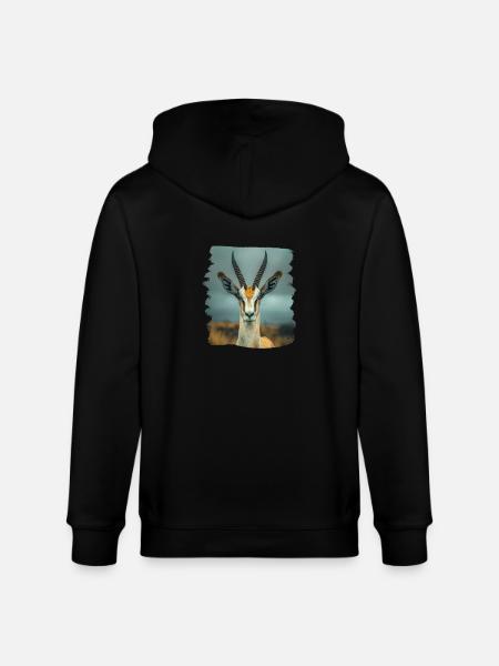 Antelope Antilopen Antilope - Stanley/Stella CULTIVATOR Unisex Organic Hooded Jacket - black