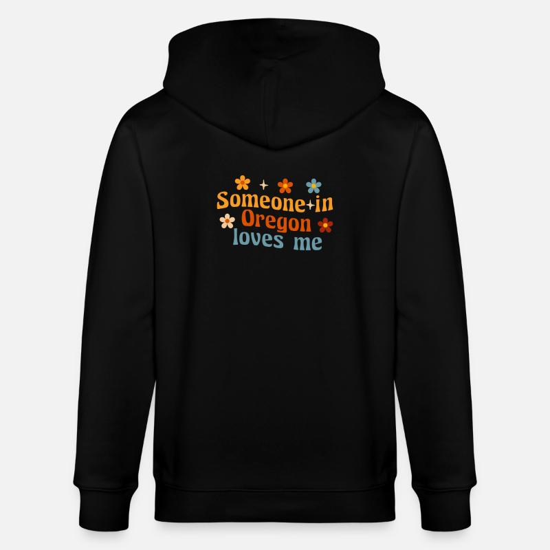 Quelqu’un dans l’Oregon m’aime - Veste à capuche bio CULTIVATOR Stanley/Stella Unisexe - noir