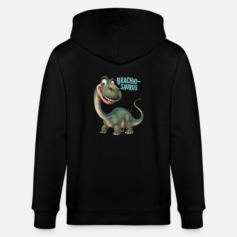 DINOSAURES, BRACHIO SAURUS - Veste à capuche bio CULTIVATOR Stanley/Stella Unisexe - noir