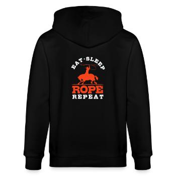 Rodeo - Stanley/Stella CULTIVATOR  Unisex Organic Hooded Jacket - black - Back - Anna (173cm)