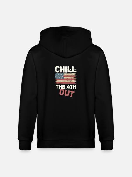 Funny Saying 4th of July - Stanley/Stella CULTIVATOR Unisex Organic Hooded Jacket - black
