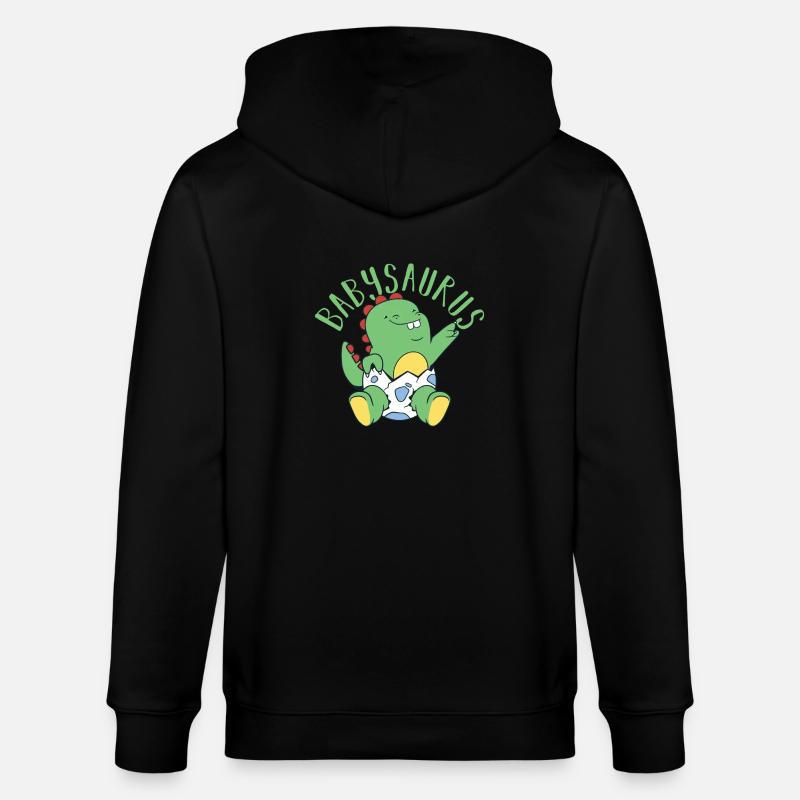 Babysaurus Dino Dinosaure - Veste à capuche bio CULTIVATOR Stanley/Stella Unisexe - noir