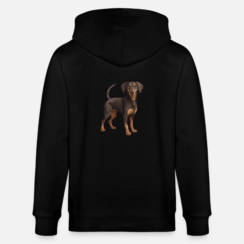 Dachshund Tier Dackel - Stanley/Stella Unisex Bio-Kapuzenjacke CULTIVATOR  - Schwarz