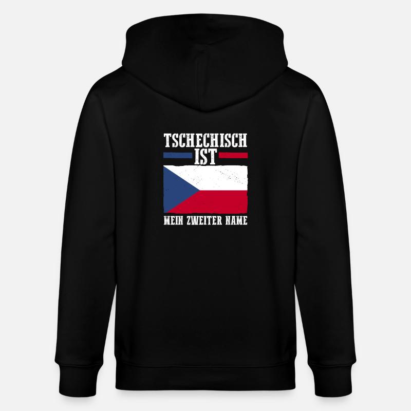 Tschechen Tschechisch Tschechien - Stanley/Stella Unisex Bio-Kapuzenjacke CULTIVATOR  - Schwarz