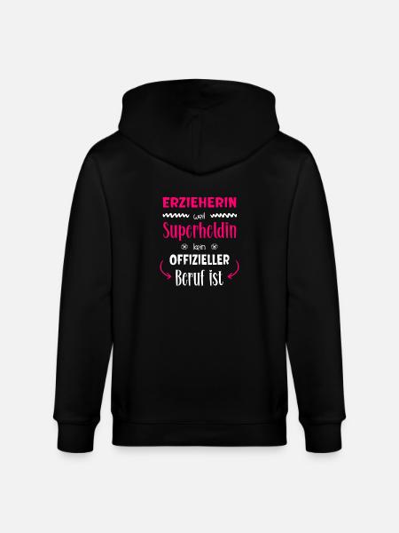 Erzieherin Superheldin - Stanley/Stella Unisex Bio-Kapuzenjacke CULTIVATOR  - Schwarz