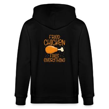 Fried Chicken Fixes Everything Fast Food Fry - Stanley/Stella Unisex Bio-Kapuzenjacke CULTIVATOR  - Schwarz - Hinten - Anna (173cm)