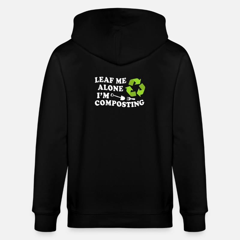 Leaf Me Alone, ich kompostiere - Stanley/Stella Unisex Bio-Kapuzenjacke CULTIVATOR - Schwarz
