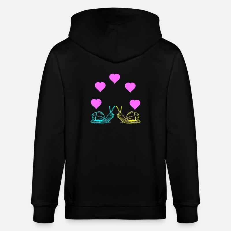 Escargots Escargot Saint Valentin - Veste à capuche bio CULTIVATOR Stanley/Stella Unisexe - noir