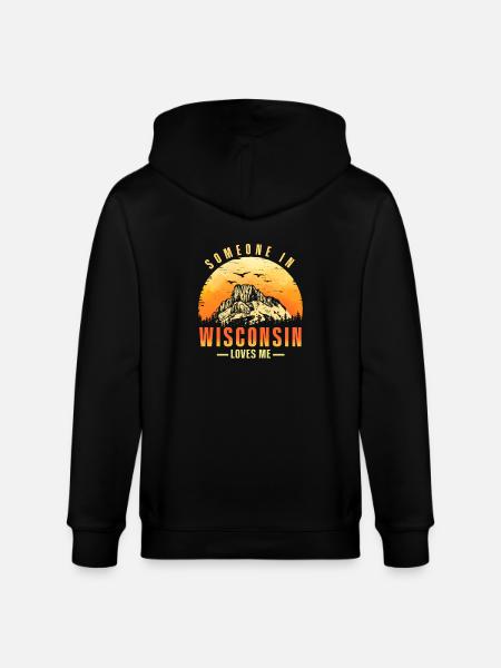 Someone In Wisconsin Loves Me - Stanley/Stella CULTIVATOR Unisex Organic Hooded Jacket - black