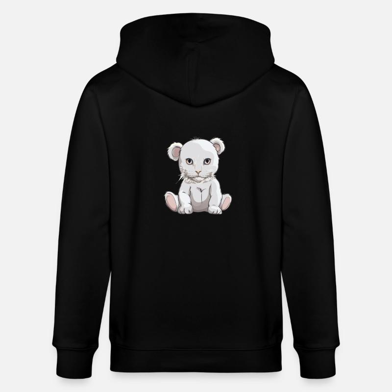 Teddybär Katze Katzen Kätzchen Bär - Stanley/Stella Unisex Bio-Kapuzenjacke CULTIVATOR  - Schwarz