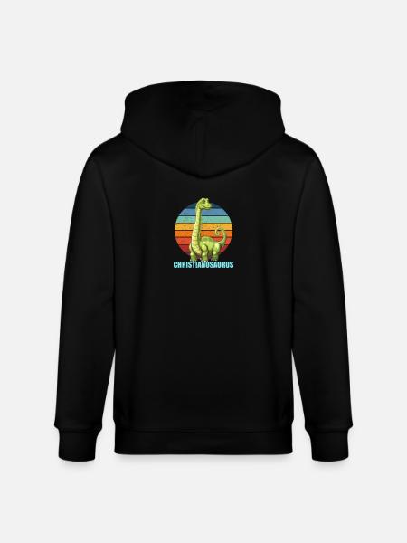 Idée cadeau Christianosaurus pour Christian - Veste à capuche bio CULTIVATOR Stanley/Stella Unisexe - noir