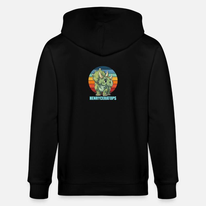 Idée cadeau Henryceratops pour Henry - Veste à capuche bio CULTIVATOR Stanley/Stella Unisexe - noir