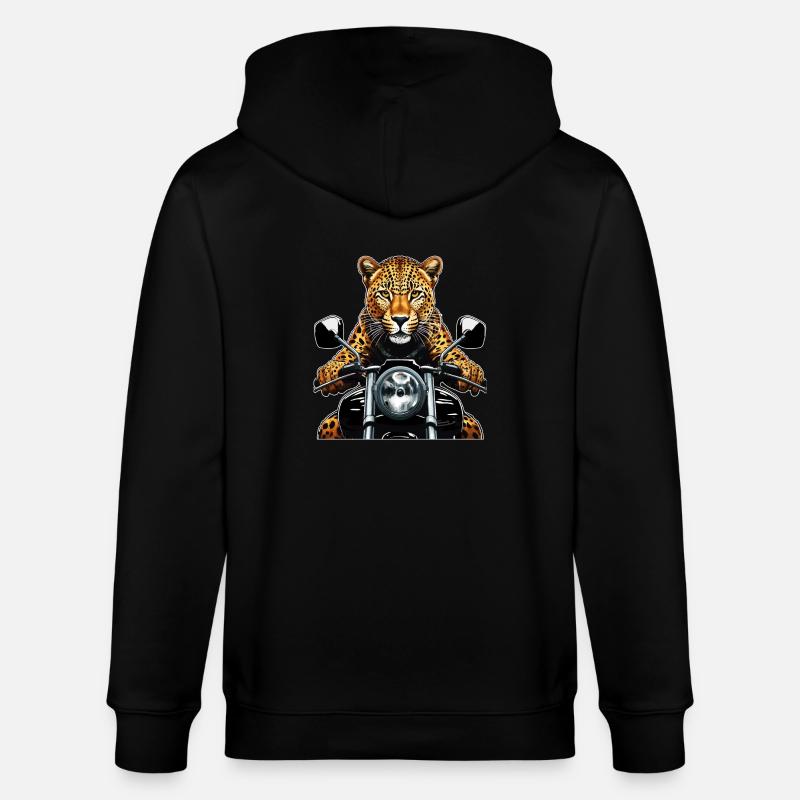 LEOPARD MOTORRAD - Stanley/Stella Unisex Bio-Kapuzenjacke CULTIVATOR  - Schwarz