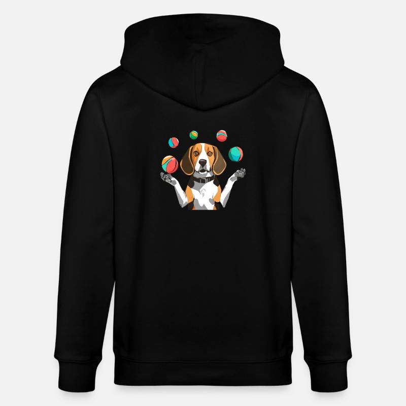 BEAGLE JONGLIERT - Stanley/Stella Unisex Bio-Kapuzenjacke CULTIVATOR  - Schwarz