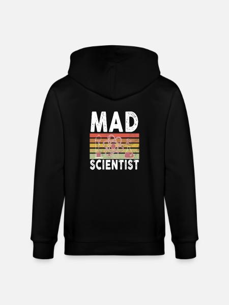 Mad Scientist - Stanley/Stella CULTIVATOR  Unisex Organic Hooded Jacket - black