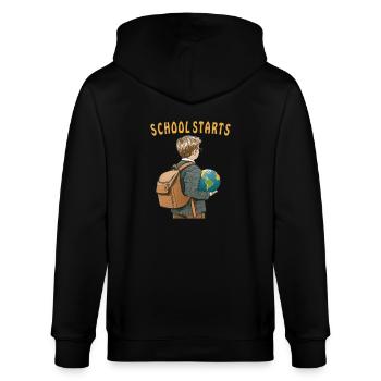 SCHOOL STARTS - Stanley/Stella CULTIVATOR  Unisex Organic Hooded Jacket - black - Back - Anna (173cm)