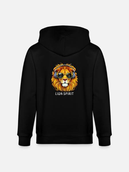 LION SPIRIT - Stanley/Stella CULTIVATOR  Unisex Organic Hooded Jacket - black