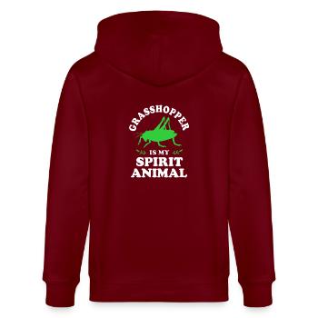 Sauterelle - Veste à capuche bio CULTIVATOR Stanley/Stella Unisexe - bordeaux - Dos - Anna (173cm)