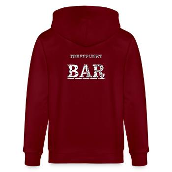 MEETING POINT BAR - Stanley/Stella CULTIVATOR  Unisex Organic Hooded Jacket - burgundy - Back - Anna (173cm)