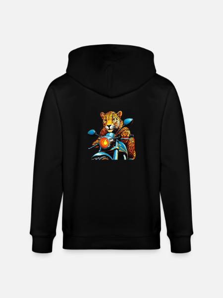 LEOPARD MOTORRAD - Stanley/Stella Unisex Bio-Kapuzenjacke CULTIVATOR - Schwarz