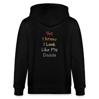 Yes I Know I Look Like My Daddy Funny Father's Day - Stanley/Stella Unisex Bio-Kapuzenjacke CULTIVATOR  - Schwarz - Hinten - Anna (173cm)